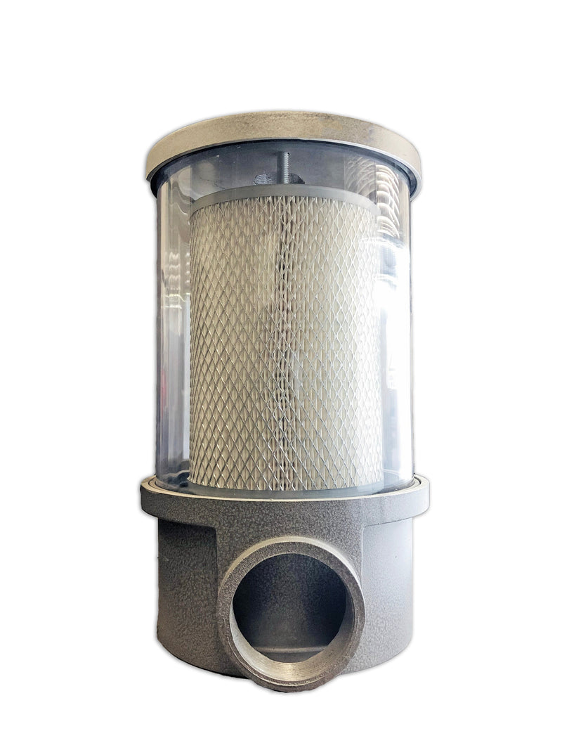 V300 Vacuum Pump  See Through In-Line Enclosure and Filter 2-1/2” Threaded Inlet