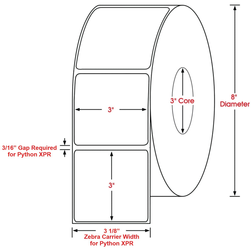 Python XPR 3x3 Direct Thermal Label